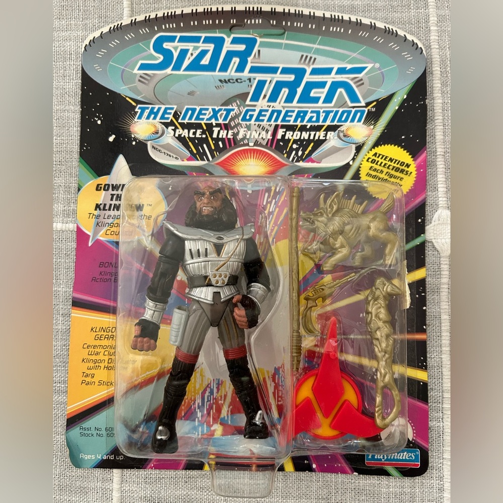 1992 Star Trek Next Generation Gowron the Klingon Action Figure - NOS